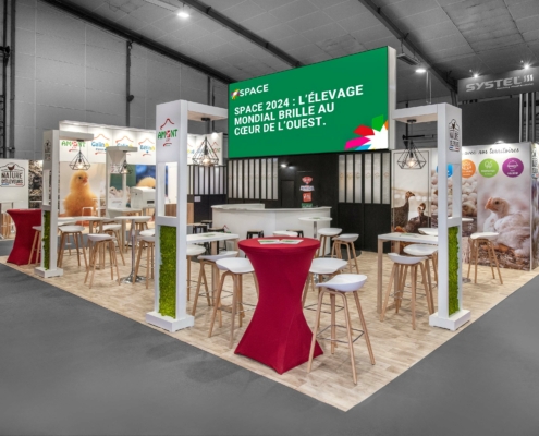 Stands LDC Amont et LDC Accouvage lors du salon SPACE 2024 a Rennes