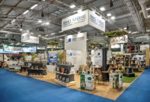 Stand sur-mesure de Funéplus pour le salon Funéraire Paris 2023
