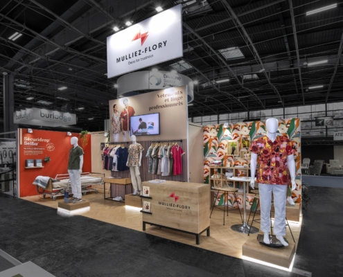 Stand Mulliez-Flory sur le salon Santexpo 2026